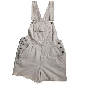 Vintage Ivory Overall Shorts